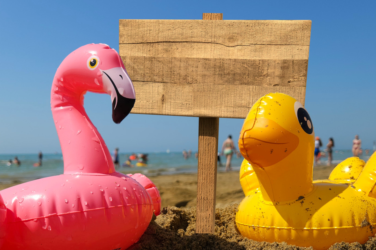 Urlaub Flamingo Ente ohne Text